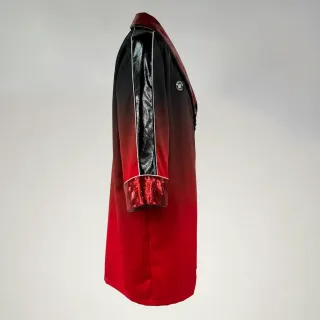 Stripe Zip Robe Nijay Red & Black Robes