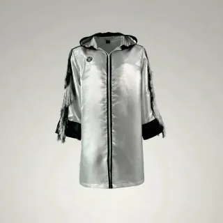 Stripe Zip Robe  Justin White & black Robes
