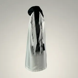 Stripe Zip Robe  Justin White & black Robes