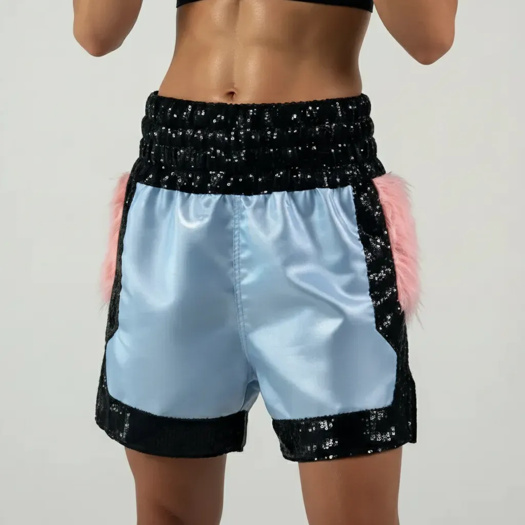 COTTO BX Christian Blue & Pink & Black Custom Boxing Shorts & Trunks