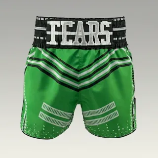 Jalen Green & Black & Silver Muay Thai Shorts with Thick Waistband