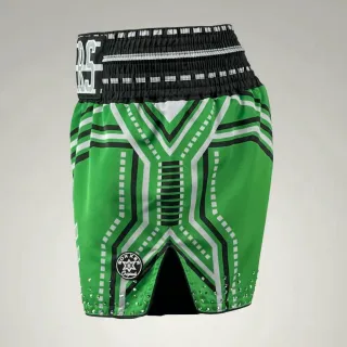 Jalen Green & Black & Silver Muay Thai Shorts with Thick Waistband