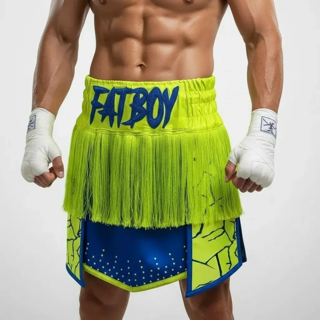 Thunder GLA Brooke Blue & Neon Yellow Gladiator Shorts