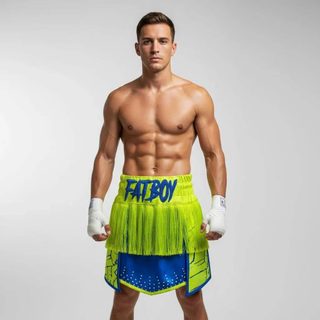 Thunder GLA Brooke Blue & Neon Yellow Gladiator Shorts