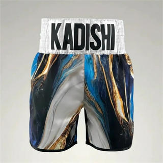 Classic BX Gabriel Blue & White Custom Boxing Shorts & Trunks