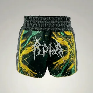 Frankie Green & Black & King Gold Muay Thai Shorts