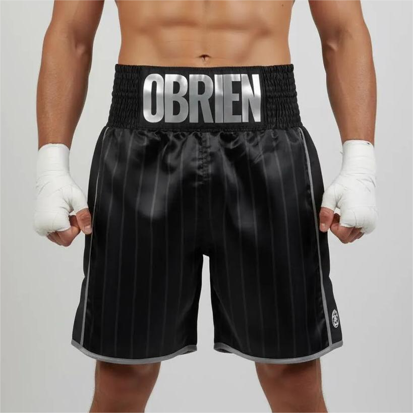 Star fall BX Harry Black Custom Boxing Shorts & Trunks