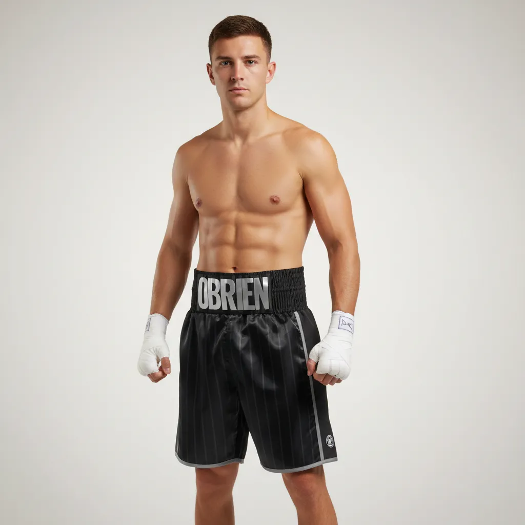 Star fall BX Harry Black Custom Boxing Shorts & Trunks