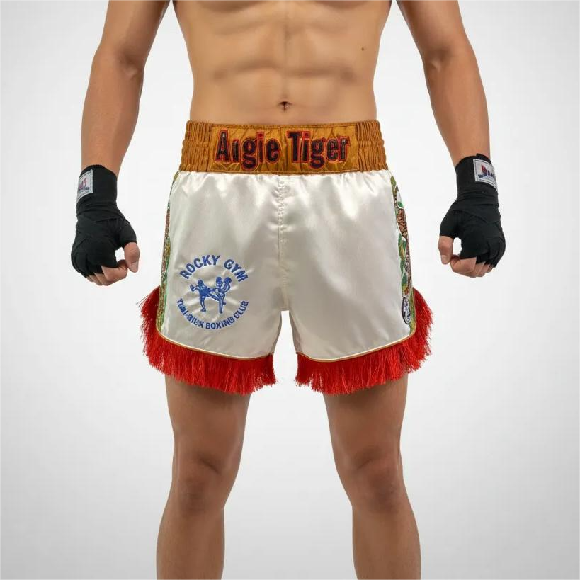 Royal Tiger MTS Nelson Champagne & Green Muay Thai Shorts