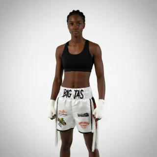 Tribal BX Jasmine Black & Orange & White Custom Boxing Shorts & Trunks