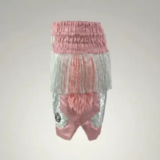 COTTO BX Alfie White & Baby Pink Custom Boxing Shorts & Trunks