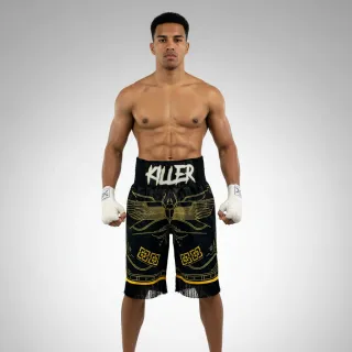 Egyptian BX Nour Black & Gold Custom Boxing Shorts & Trunks
