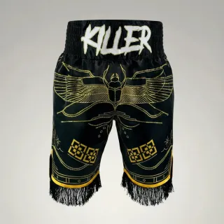 Egyptian BX Nour Black & Gold Custom Boxing Shorts & Trunks
