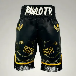 Egyptian BX Nour Black & Gold Custom Boxing Shorts & Trunks
