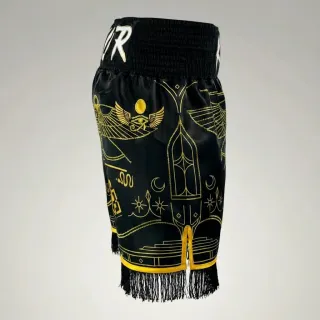 Egyptian BX Nour Black & Gold Custom Boxing Shorts & Trunks