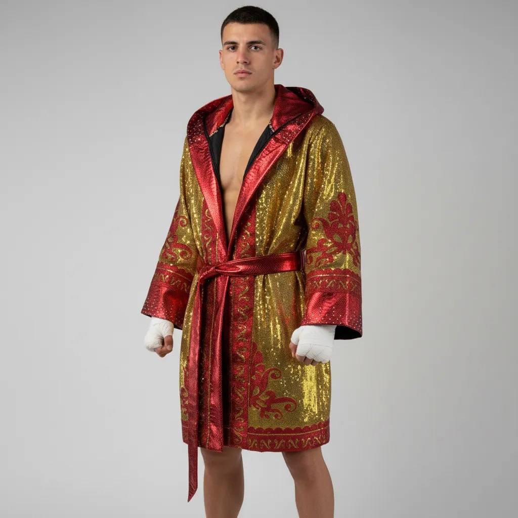 GGG Robe (Boxxerworld Elite) Old Derayon Red & Glod Robes