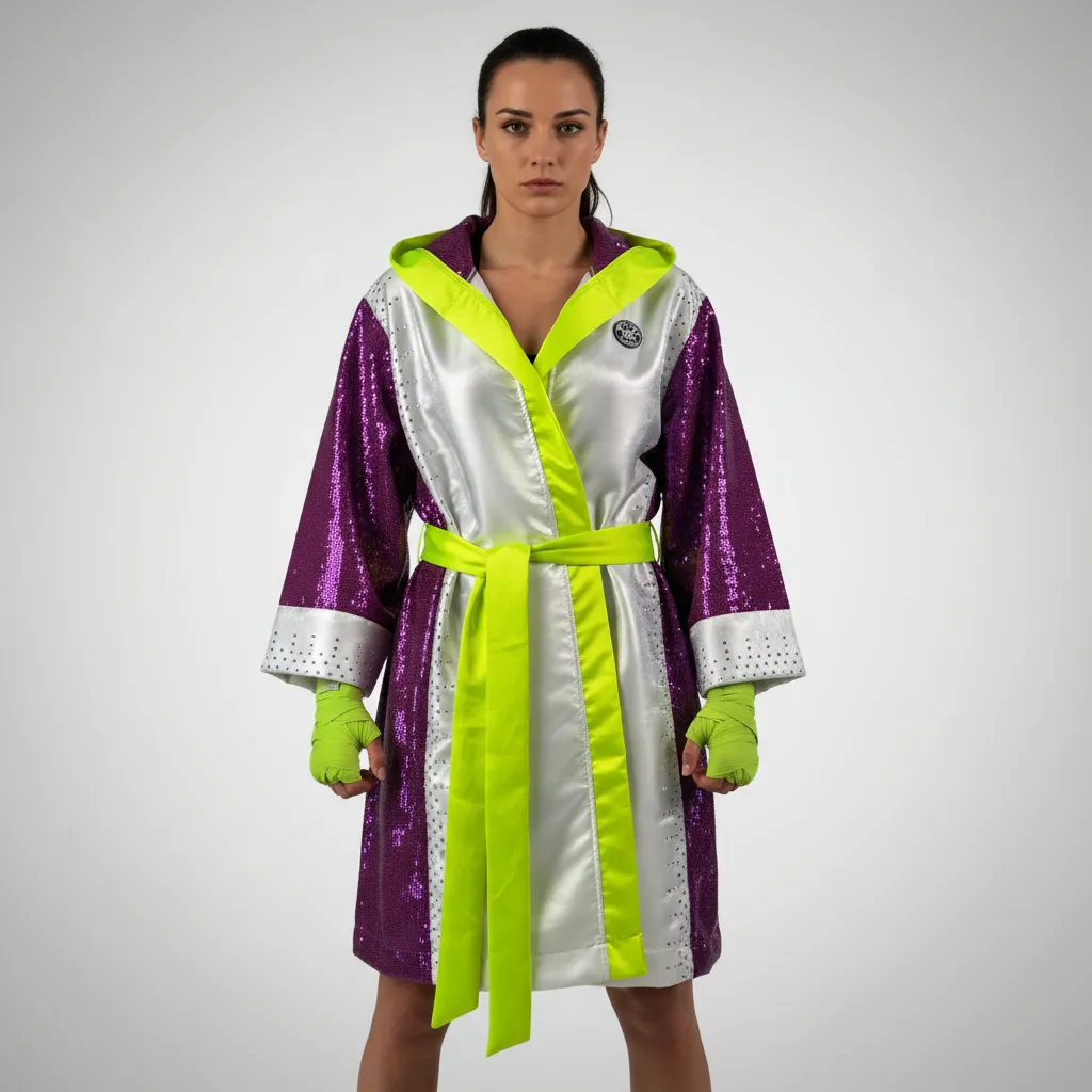 Laura Purple & White & Neon Yellow Green