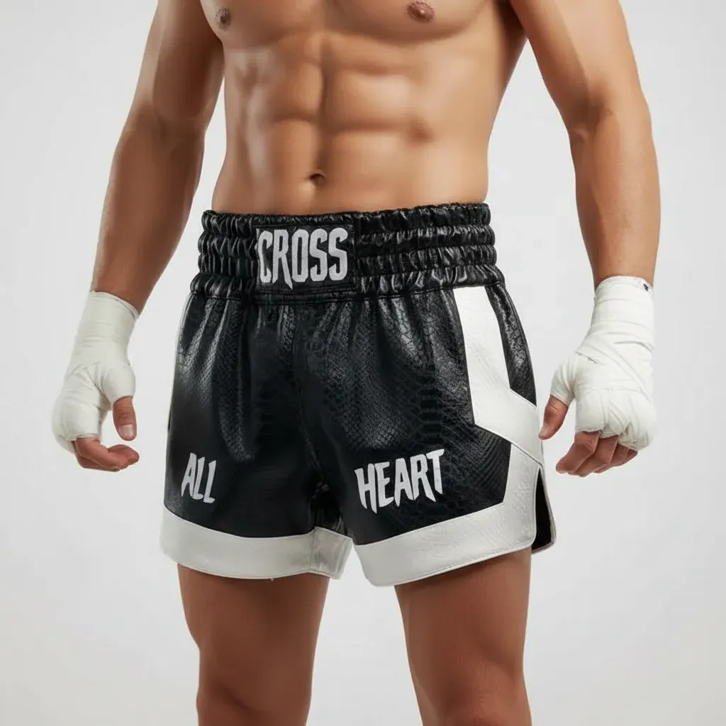 Cotto MTS Luke Black & White Muay Thai Shorts
