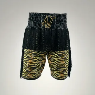 Classic BX Archie Black & Gold Tiger Custom Boxing Shorts & Trunks