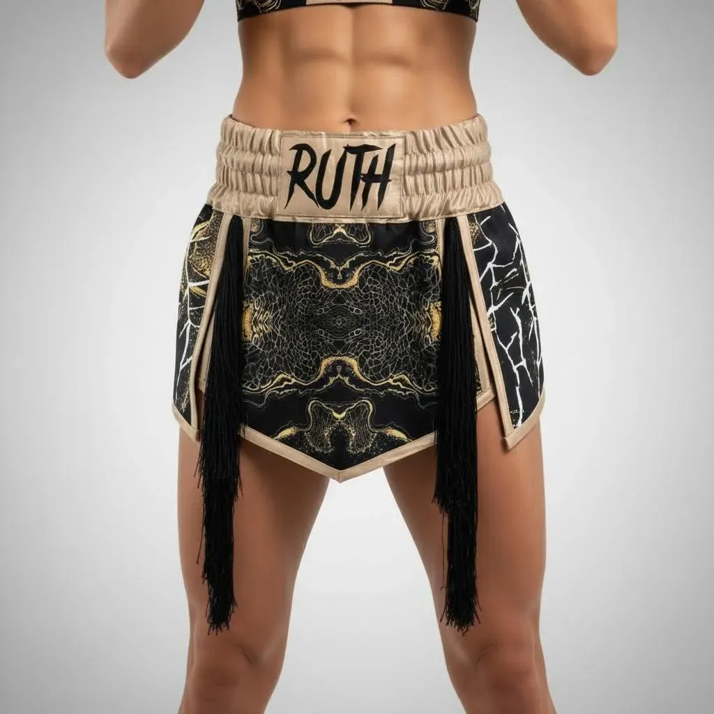 Thunder GLA Frankie  Black & Glod Gladiator Shorts