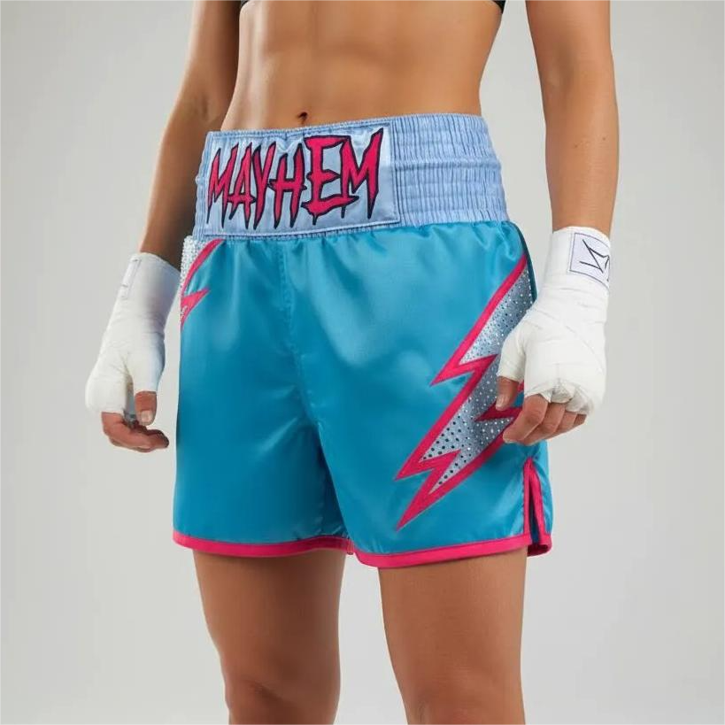 Lightning BX Sophia Blue & Pink Custom Boxing Shorts & Trunks