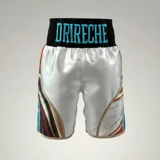 Dream BX La White & Red Gold & Blue Custom Boxing Shorts & Trunks