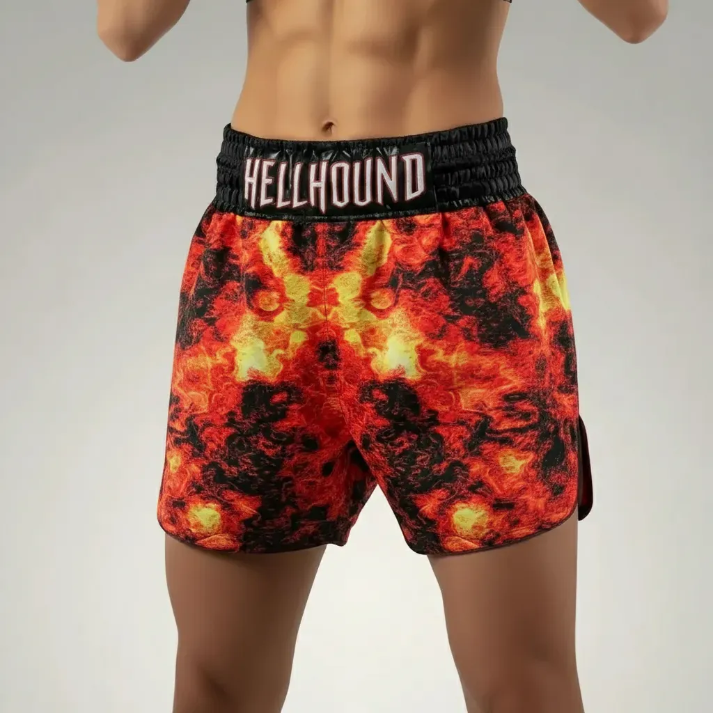 Classic MTS Abigail Red Lava Muay Thai Shorts