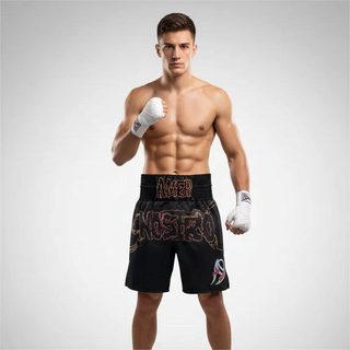 Classic BX Luca Black Custom Boxing Shorts & Trunks