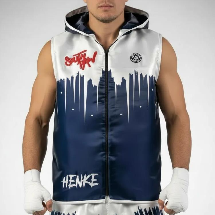 Shine bright JKT Nathan Navy Blue & White Jackets