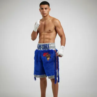 Side Stripe BX Bernardo Blue & Pink Custom Boxing Shorts & Trunks