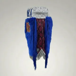 Side Stripe BX Bernardo Blue & Pink Custom Boxing Shorts & Trunks