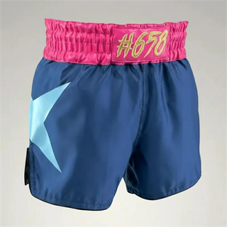 Classic MTS Noah Navy Bule & Pink Muay Thai Shorts