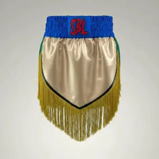 Queen Shayne Blue & green & Gold Gladiator Shorts