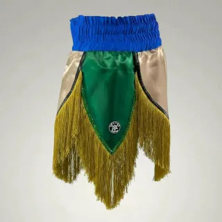 Queen Shayne Blue & green & Gold Gladiator Shorts