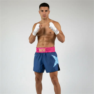 Classic MTS Noah Navy Bule & Pink Muay Thai Shorts