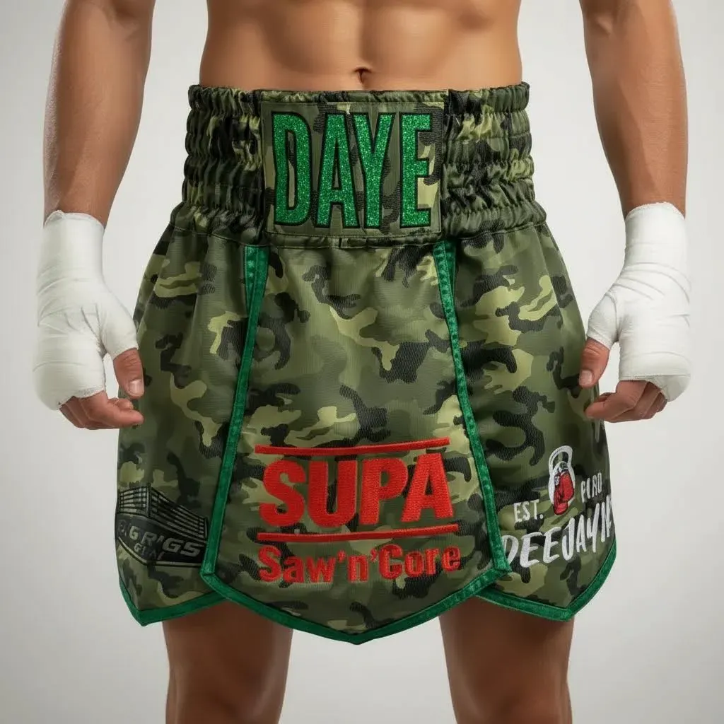 Roman 6 leave GLA Ryan  Green Camo Gladiator Shorts