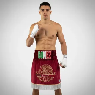Classic Gla fernando Maroom & White Gladiator Shorts