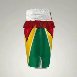 Classic BX Elton White & Yellow & Red & Green Custom Boxing Shorts & Trunks