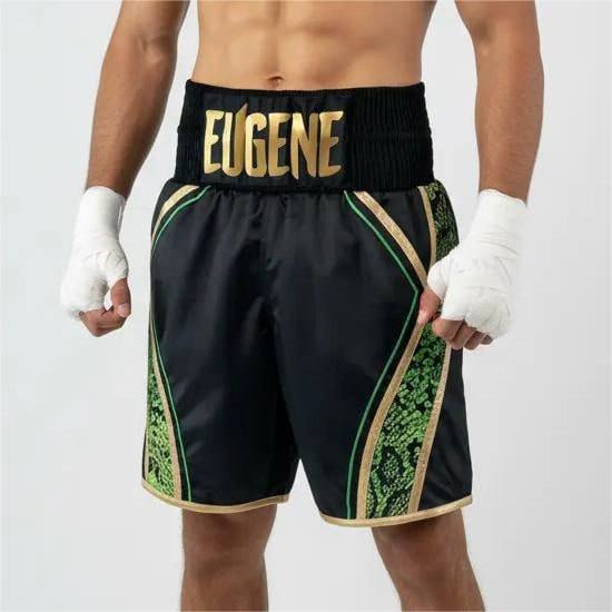 King Cobra BX Shauna Black & Green Snake Custom Boxing Shorts & Trunks