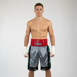 Thor BX Zayye Silver & Green & Red Custom Boxing Shorts & Trunks