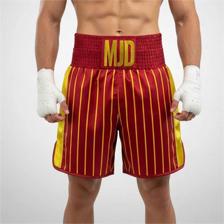 Star fall BX Malachy Red & Yellow Gold Custom Boxing Shorts & Trunks