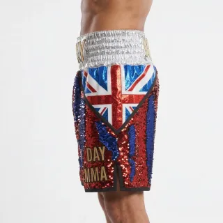 Brit BX Thomas Red & Blue Custom Boxing Shorts & Trunks