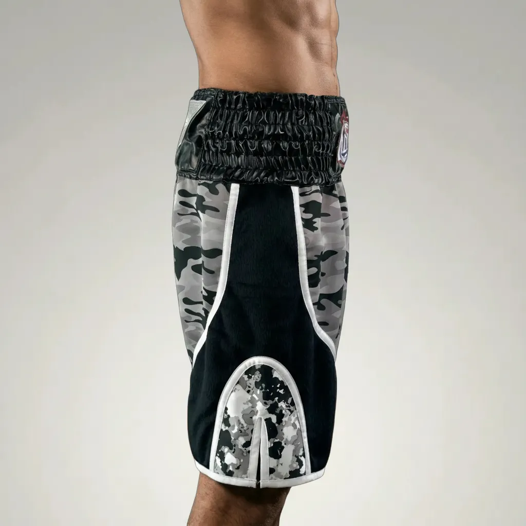 Dream BX Michael Black & Grey Camo Custom Boxing Shorts & Trunks