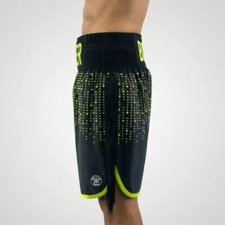 Classic BX Sammyjo Black & Neon Yellow Green Custom Boxing Shorts & Trunks