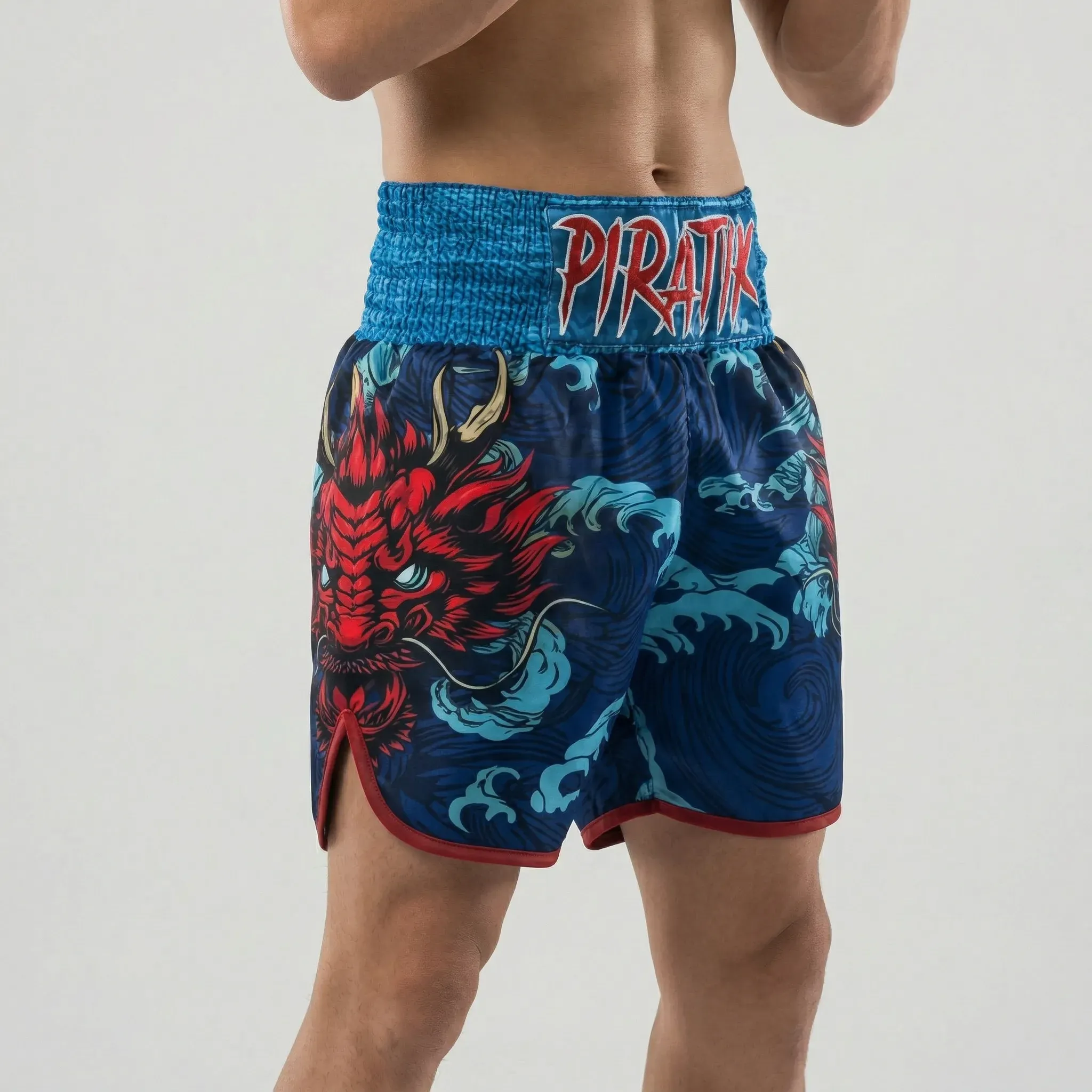 Tatsu Storm BX Dingo Blue & Red Custom Boxing Shorts & Trunks