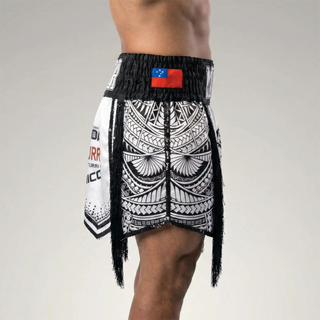 Tribal Gla Sitiveni  White & Black Gladiator Shorts