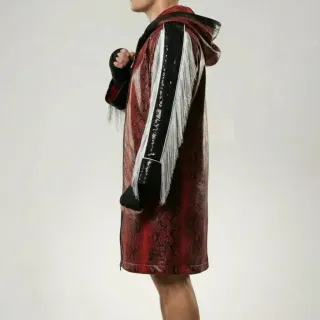 Stripe Zip Robe Darren Red Snake Robes