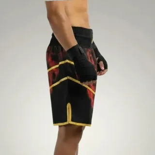 Jazzy BX Ravil Black & King Gold Custom Boxing Shorts & Trunks