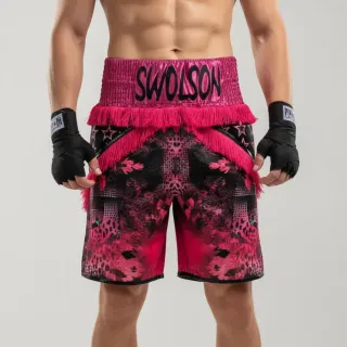STAR QUALITY BX Old John Pink Custom Boxing Shorts & Trunks
