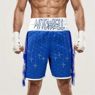 Classic BX dale Blue & White Custom Boxing Shorts & Trunks